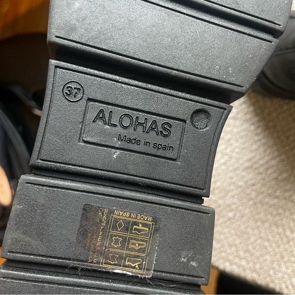 ALOHAS Black Combat & Moto Boots - Picture 4 of 4